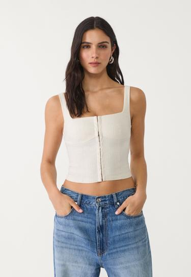 Zara Топ корсетного кроя на бретелях