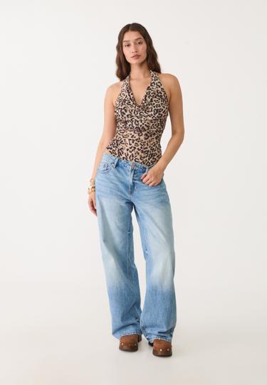 Zara Боди из ткани с леопардовым принтом с драпировкой купить с доставкой.