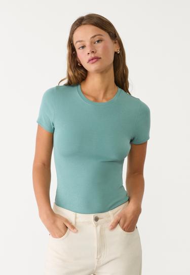 Zara Базовое боди с круглым вырезом