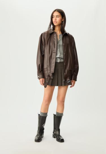 Zara Куртка оверсайз из искусственной кожи