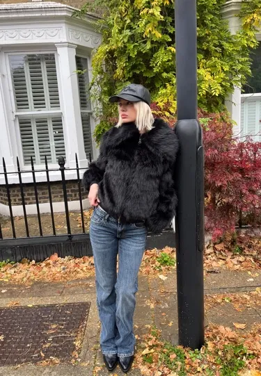 Куртка из искусственного меха на молнии