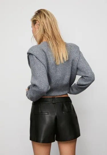 Мини-шорты из искусственной кожи