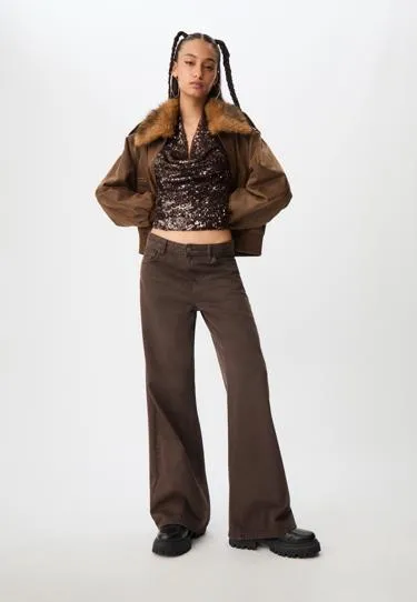 Драпированный топ с блестками