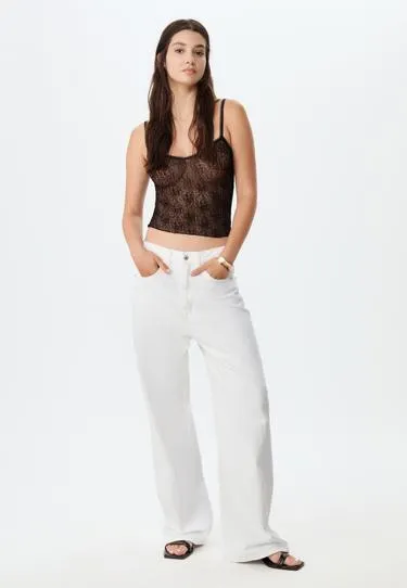 Топ кружевной на бретельках- Заказать в России