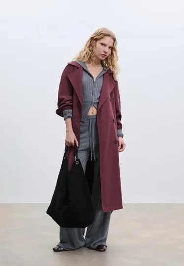 Длинный струящийся тренч оверсайз- Заказать в России
