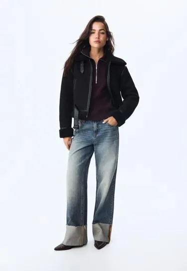 Двусторонняя короткая куртка-авиатор- Заказать в России