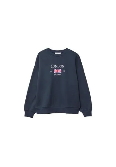 Толстовка с вышивкой LONDON- Заказать в России