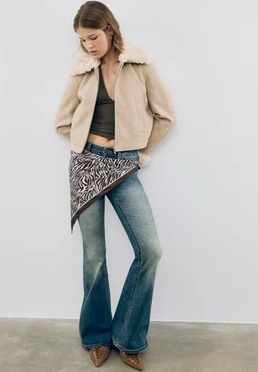 JACKET WITH FAUX FUR DETAIL