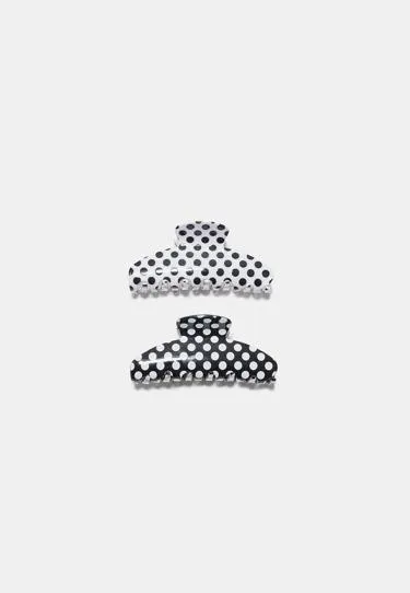 Набор из 2 зажимов в горошек