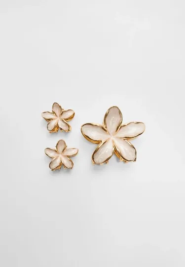 Набор из 3 заколок-цветов