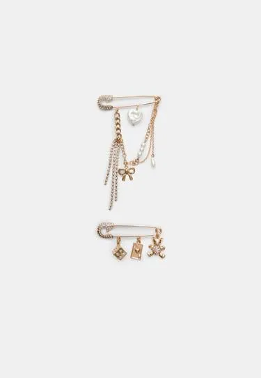 Набор из 2 булавок и шармов- Заказать в России