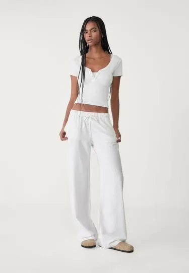 Льняные брюки на кулиске- Заказать в России