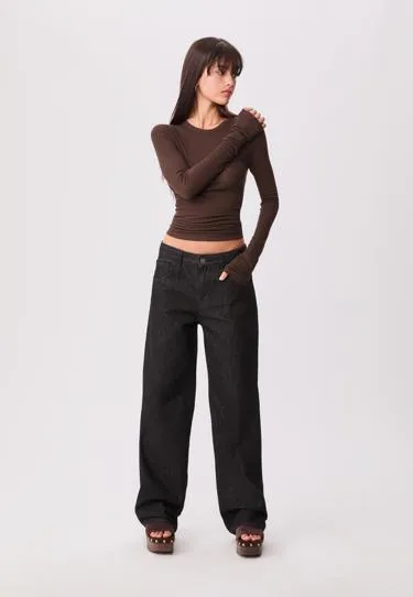 Джинсы-багги свободного кроя- Заказать в России