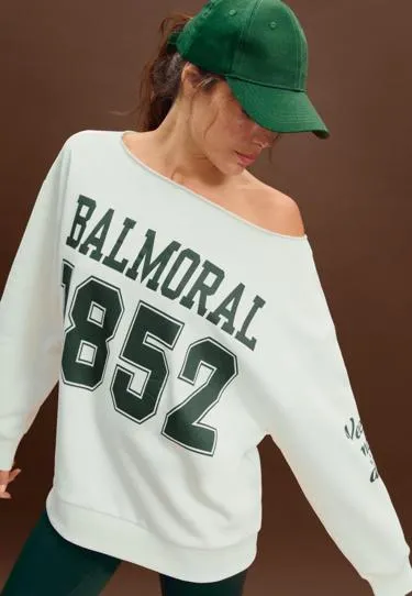 Толстовка с принтом и открытыми плечами- Заказать в России