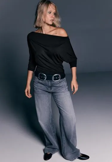 Асимметричная футболка из модала- Заказать в России