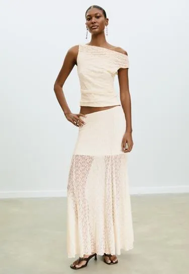 Кружевная юбка миди- Заказать в России