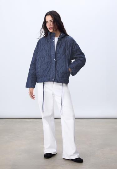 Zara Стеганая джинсовая куртка
