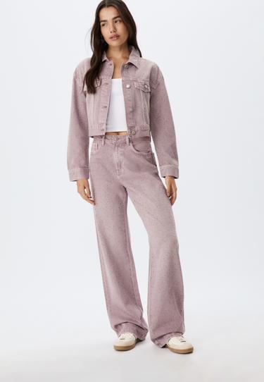 Zara Джинсовая куртка с блестящей отделкой