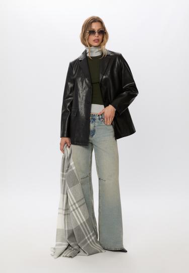 Zara Пиджак из искусственной кожи