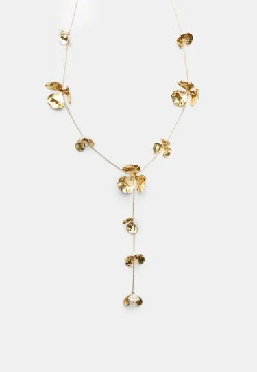 Колье-лариат с цветком- Заказать в России