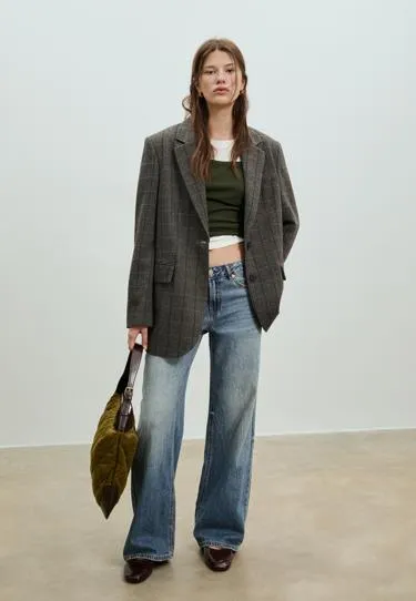 Пиджак оверсайз в клетку