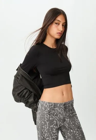 Брюки прямого кроя с леопардовым принтом- Заказать в России