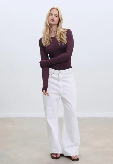 Боди с длинными рукавами из полиамида- Заказать в России