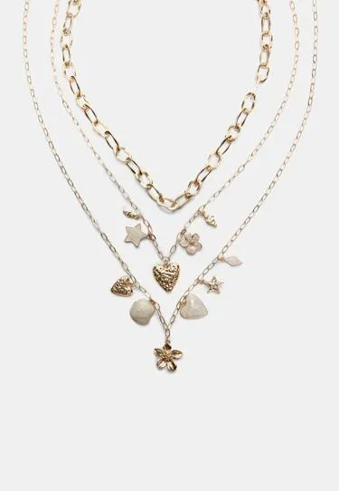 Комплект из 3 колье с эмалевыми подвесками- Заказать в России