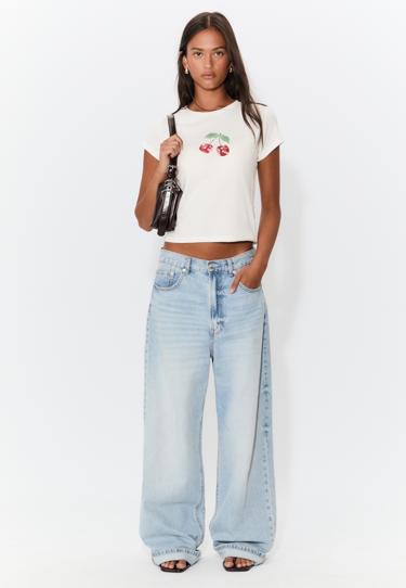 Zara Облегающая футболка с принтом купить с доставкой.