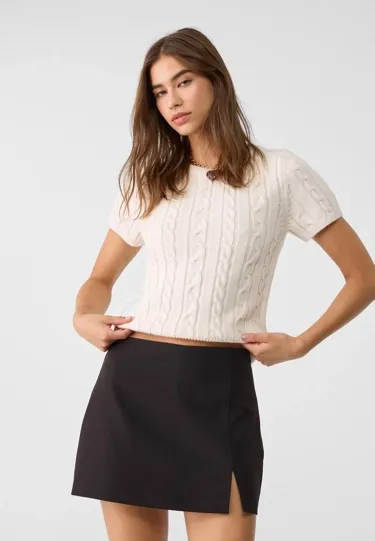 SKORT WITH SIDE SLIT L04799768- Заказать в России