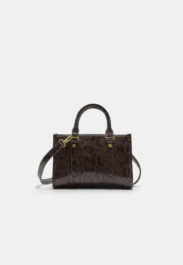 Сумка-шопер с анималистическим принтом из искусственной кожи