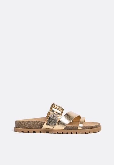 Zara Сандалии на плоской подошве с ремешками