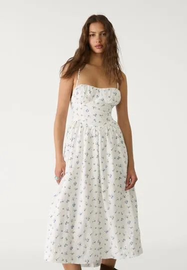 Длинное платье с принтом- Заказать в России