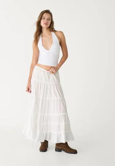 Топ халтер с V-образным вырезом- Заказать в России