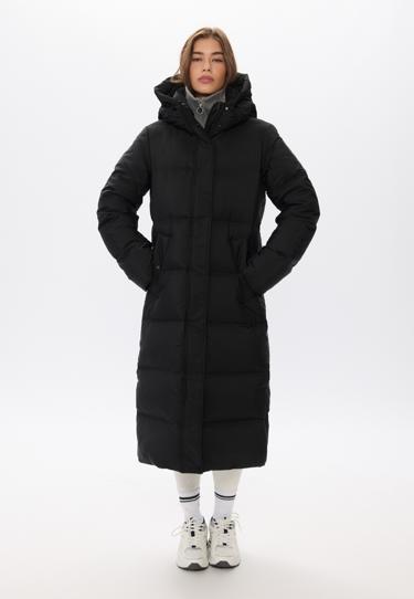 Zara Длинное прямое стеганое пальто с пухом