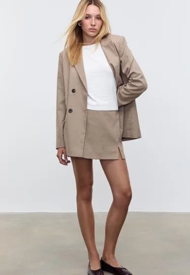 Юбка-шорты с принтом и разрезом сбоку- Заказать в России