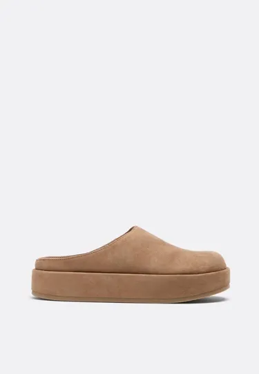 Сабо на платформе из искусственной кожи