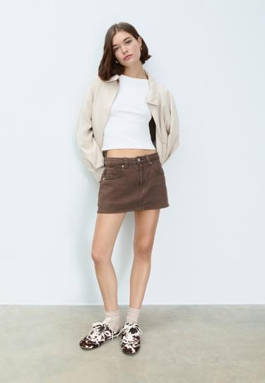 Zara Джинсовая юбка-брюки D62