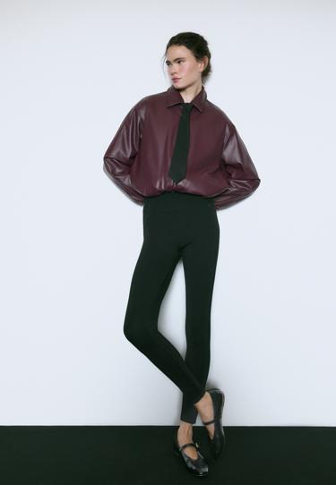Zara Леггинсы с комбинированным поясом