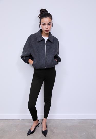 Zara Легинсы из ткани «интерлок» с вырезами