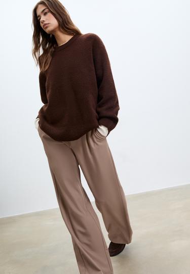 Zara Прямые брюки под льняную ткань купить с доставкой.