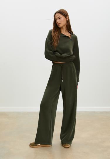 Zara Брюки-джоггеры палаццо, мягкие на ощупь