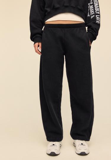 Zara Брюки-джоггеры из мягкого флиса с эффектом потертости