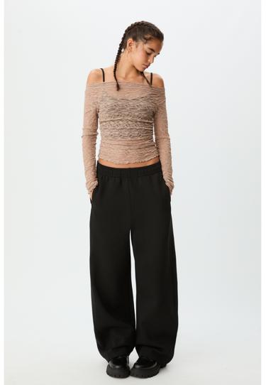 Zara Футболка с драпировкой и кружевом купить с доставкой.