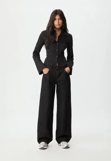 Приталенная рубашка с плавными рукавами- Заказать в России