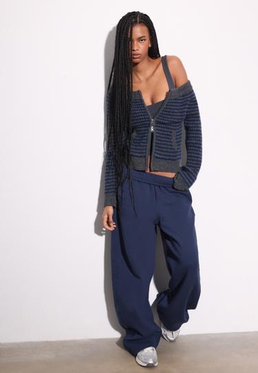 Zara Кардиган с воротником-лодочкой и молнией