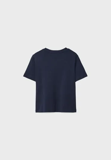 Базовая футболка классического кроя из плотного материала- Заказать в России