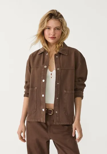 Куртка из твила с карманами