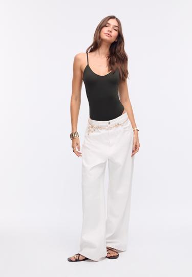 Zara Базовый боди на бретелях