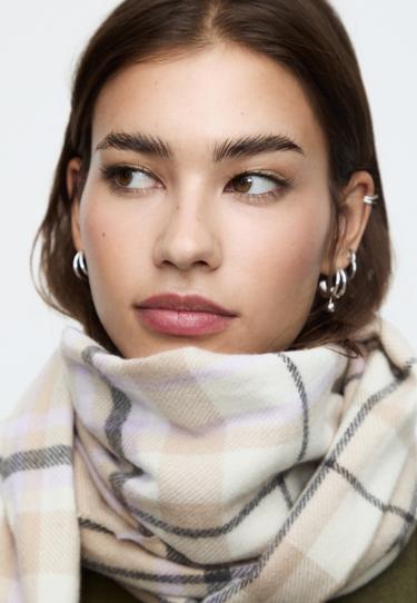 Zara Клетчатый шарф